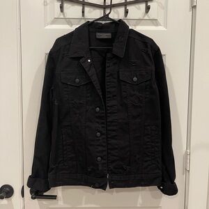 Black Distressed Men’s Denim Jacket